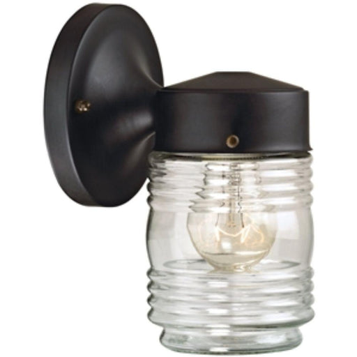 6306328 - BLACK JELLY JAR PORCH LITE - American Copper & Brass - ORGILL INC LIGHTING AND LIGHTING CONTROLS