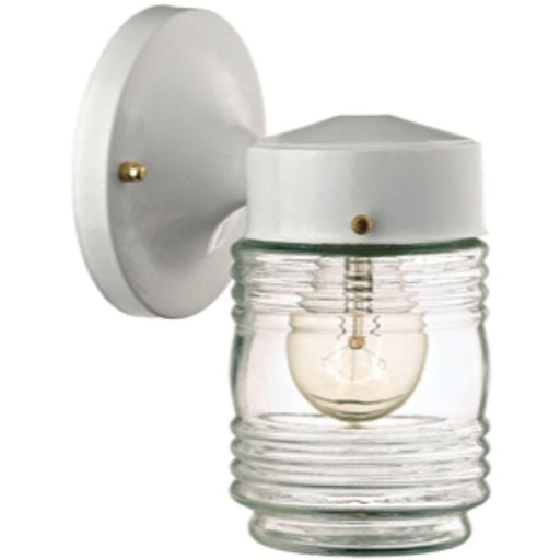 6505234 - WHITE JELLY JAR PORCH LAMP - American Copper & Brass - ORGILL INC LIGHTING AND LIGHTING CONTROLS