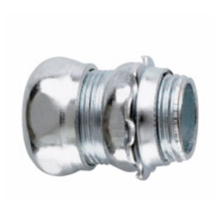 650S - 650S Eaton Crouse-Hinds 1/2" EMT Compression Connector, EMT, Straight, Non-insulated, Steel, Threadless - American Copper & Brass - CROUSE-HINDS CONDUIT FITTINGS