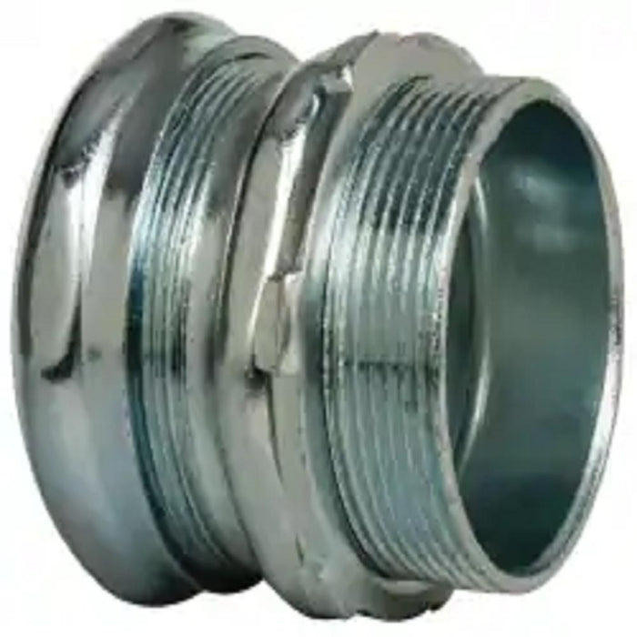 653 Eaton Crouse-Hinds 1-1/4" EMT Compression Connector, EMT, Straight, Non-insulated, Steel, Threadless