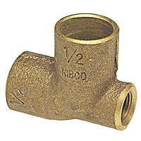 4714B-KAK - NIBCO 705-LF 3/4" X 1/8" X 3/4" C x F x C Bronze Baseboard Tee - American Copper & Brass - NIBCO INC SWEAT FITTINGS