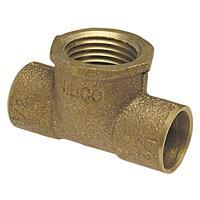 4712-K - NIBCO 712 3/4" C X C X F (NPT) Bronze Tee, Lead Free - American Copper & Brass - NIBCO INC SWEAT FITTINGS