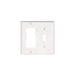80405W - 80405-W Leviton 2-Gang 1-Toggle 1-Decora/GFCI Device Combination Wallplate, Standard Size, Thermoset, Device Mount - White - American Copper & Brass - LEVITON INC ELECTRICAL BOXES AND COVERS