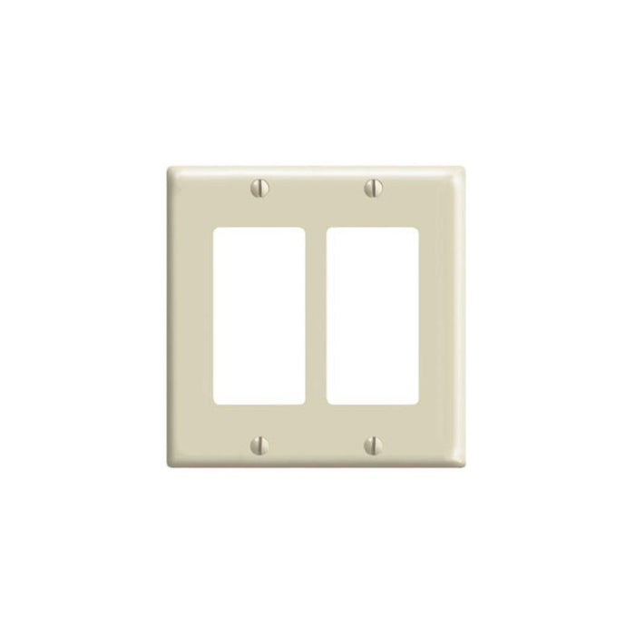 80409I - 80409-I Leviton 2-Gang Decora/GFCI Device Decora Wallplate/Faceplate, Standard Size, Thermoset, Device Mount - Ivory - American Copper & Brass - LEVITON INC ELECTRICAL BOXES AND COVERS