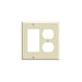 80455I - 80455-I Leviton 2-Gang 1-Duplex 1-Decora/GFCI Device Combination Wallplate/Faceplate, Standard Size, Thermoset, Device Mount - Ivory - American Copper & Brass - LEVITON INC ELECTRICAL BOXES AND COVERS