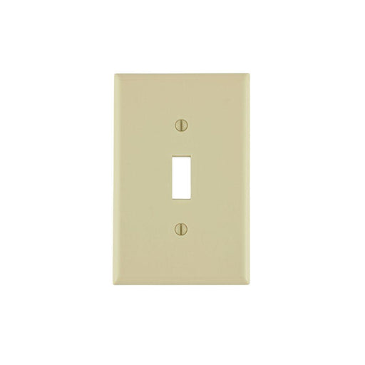 80501I - 80501I Leviton 1-Gang Toggle Device Switch Wallplate, Midway Size, Thermoset, Device Mount - Ivory - American Copper & Brass - LEVITON INC ELECTRICAL BOXES AND COVERS