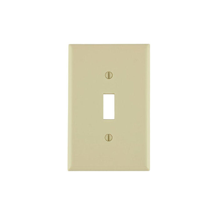 80501I - 80501I Leviton 1-Gang Toggle Device Switch Wallplate, Midway Size, Thermoset, Device Mount - Ivory - American Copper & Brass - LEVITON INC ELECTRICAL BOXES AND COVERS