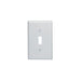 80501W - 80501W Leviton 1-Gang Toggle Device Switch Wallplate, Midway Size, Thermoset, Device Mount - White - American Copper & Brass - LEVITON INC ELECTRICAL BOXES AND COVERS