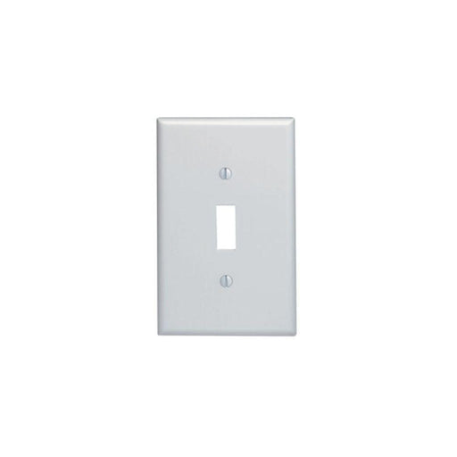80503W - 80503-W Leviton 1-Gang Duplex Device Receptacle Wallplate, Midway Size, Thermoset, Device Mount - White - American Copper & Brass - LEVITON INC ELECTRICAL BOXES AND COVERS
