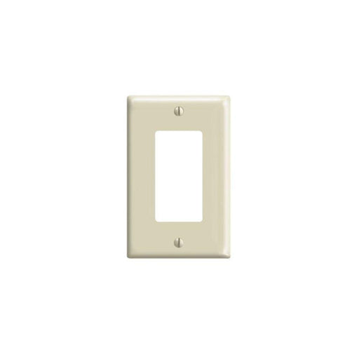 80601I - 80601-I Leviton 1-Gang Decora/GFCI Device Decora Wallplate/Faceplate, Midway Size, Thermoset, Device Mount - Ivory - American Copper & Brass - LEVITON INC ELECTRICAL BOXES AND COVERS