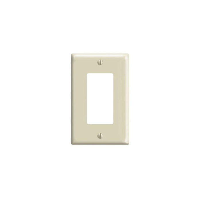 80601I - 80601-I Leviton 1-Gang Decora/GFCI Device Decora Wallplate/Faceplate, Midway Size, Thermoset, Device Mount - Ivory - American Copper & Brass - LEVITON INC ELECTRICAL BOXES AND COVERS