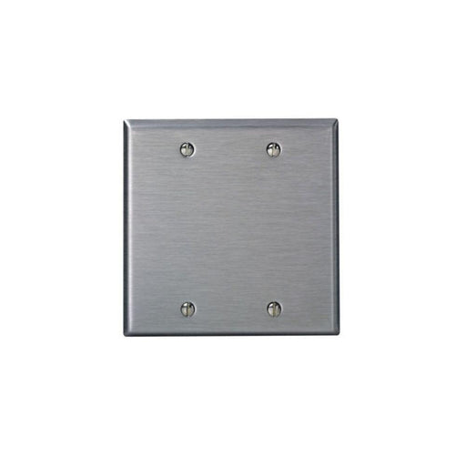 84025-40 - 84025-40 Leviton 2-Gang No Device Blank Wallplate, Standard Size, 302 Stainless Steel, Box Mount, - Stainless Steel - American Copper & Brass - LEVITON INC ELECTRICAL BOXES AND COVERS