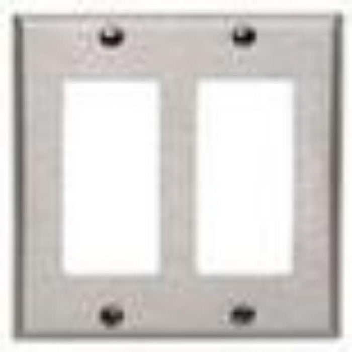 8440940 - 8440940 Leviton 2 Gang Stainless Steel Decora Cover - American Copper & Brass - LEVITON INC ELECTRICAL BOXES AND COVERS