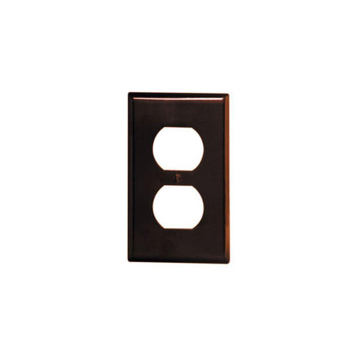 85003 - 85003 Leviton 1-Gang Duplex Device Receptacle Wallplate, Standard Size, Thermoset, Device Mount - Brown - American Copper & Brass - LEVITON INC ELECTRICAL BOXES AND COVERS