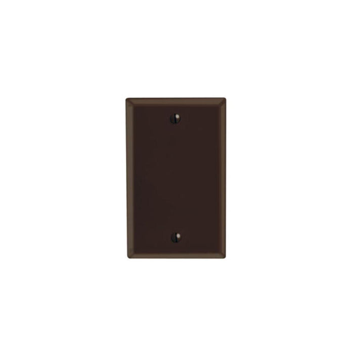 85014 - 85014 Leviton 1-Gang No Device Blank Wallplate, Standard Size, Thermoset, Box Mount - Brown - American Copper & Brass - LEVITON INC ELECTRICAL BOXES AND COVERS