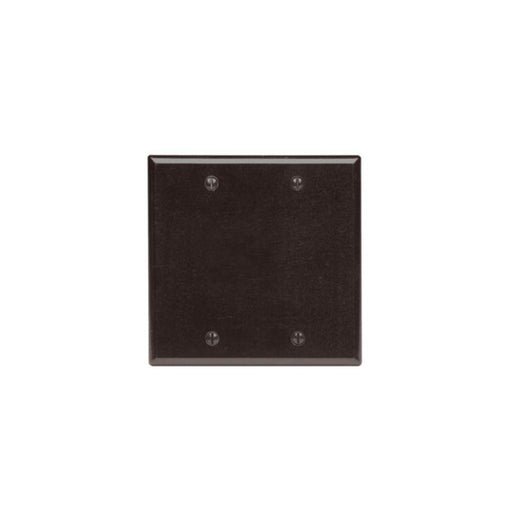 85025 - 85025 Leviton 2-Gang No Device Blank Wallplate, Standard Size, Thermoset, Box Mount - Brown - American Copper & Brass - LEVITON INC ELECTRICAL BOXES AND COVERS