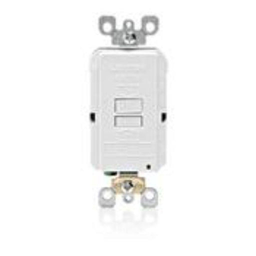 8590I - GFRBF-I Leviton 20 Amp Feed- Through, 125 Volt Receptacle/Outlet, Self-test - Ivory - American Copper & Brass - LEVITON INC WIRING DEVICES