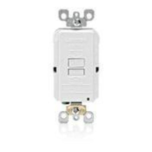 8590W - GFRBF-W Leviton 20 Amp Feed- Through, 125 Volt Receptacle/Outlet, Self-test - White - American Copper & Brass - LEVITON INC WIRING DEVICES