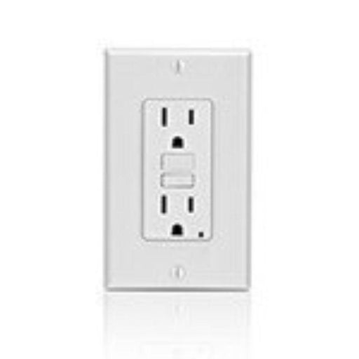 8599I - GFNT1-I Leviton 15 Amp, 125 Volt Receptacle/Outlet, 20 Amp Feed-Through, Self-test - Ivory - American Copper & Brass - LEVITON INC WIRING DEVICES