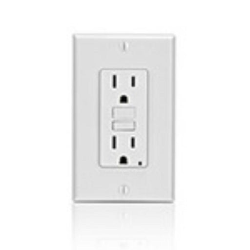 8599W - GFNT1-W Leviton 15 Amp, 125 Volt Receptacle/Outlet, 20 Amp Feed-Through, Self-test - White - American Copper & Brass - LEVITON INC WIRING DEVICES