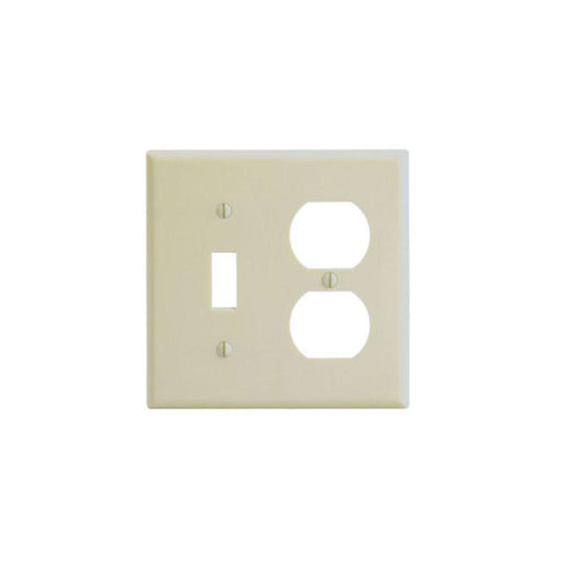 86005 - 86005 Leviton 2-Gang 1-Toggle 1-Duplex Device Combination Wallplate, Standard Size, Thermoset, Device Mount - Ivory - American Copper & Brass - LEVITON INC ELECTRICAL BOXES AND COVERS