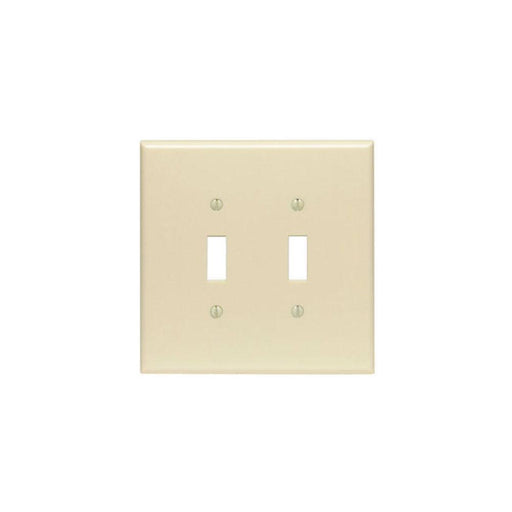 86109 - 86109 Leviton 2-Gang Toggle Device Switch Wallplate, Oversized, Thermoset, Device Mount - Ivory - American Copper & Brass - LEVITON INC ELECTRICAL BOXES AND COVERS