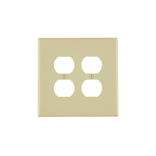 86116 - 86116 Leviton 2-Gang Duplex Device Receptacle Wallplate, Oversized, Thermoset, Device Mount - Ivory - American Copper & Brass - LEVITON INC ELECTRICAL BOXES AND COVERS
