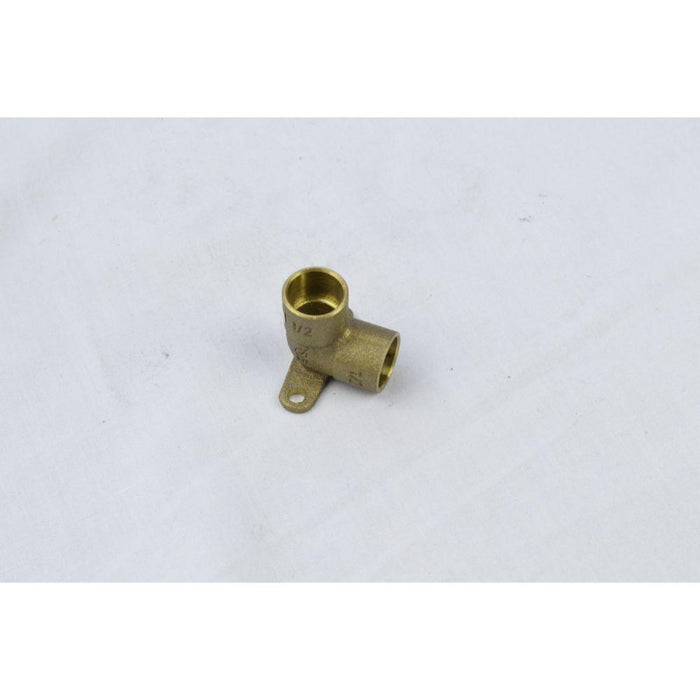 87075-F - CCDL0012 Everflow 1/2" 90° CXC Cast Bronze Drop Ear Elbow - American Copper & Brass - EVERFLOW SUPPLIES INC IMPORT SWEAT FITTINGS