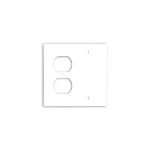 88008 - 88008 Leviton 2-Gang 1-Duplex 1-Blank Device Combination Wallplate, Standard Size, Thermoset, Box Mount - White - American Copper & Brass - LEVITON INC ELECTRICAL BOXES AND COVERS