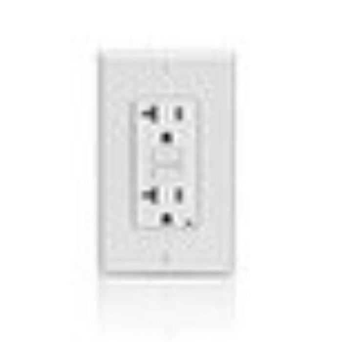 8899W - GFNT2-W Leviton 20 Amp, 125 Volt Receptacle/Outlet, 20 Amp Feed-Through, Self-test - White - American Copper & Brass - LEVITON INC WIRING DEVICES