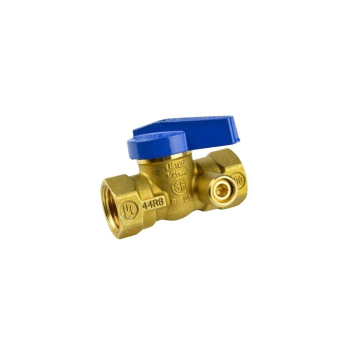 A203-1/2 - 102-513 Legend Valve T-3100 1/2" Forged Brass Gas Valve with Side Tap - American Copper & Brass - LEGEND VALVE & FITTING Inventory Blowout