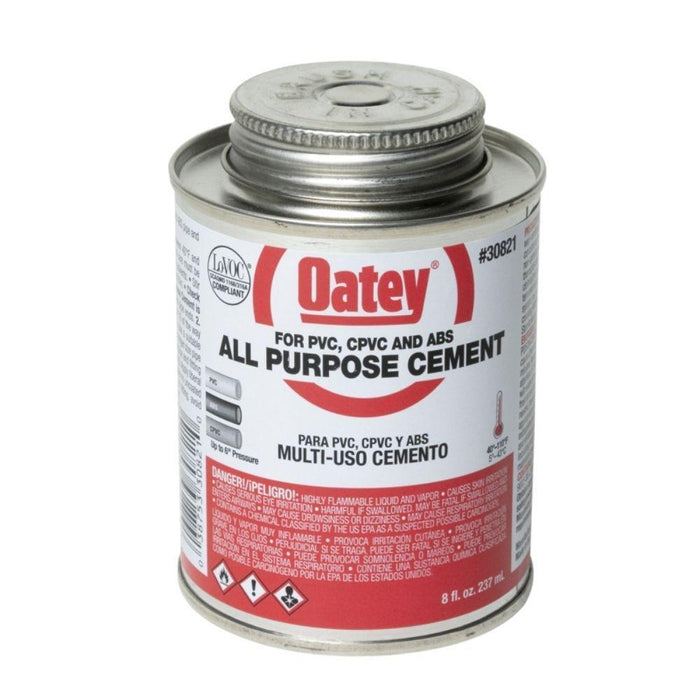 30821 OATEY All-Purpose ABS, PVC and CPVC Clear Cement, 8 oz.