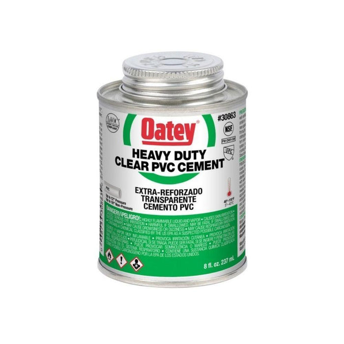 A3086-8 - 30863 OATEY PVC Heavy Duty Clear Cement, 8 oz. - American Copper & Brass - OATEY S.C.S. CHEMICALS