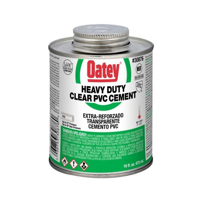 A3087-16 - 30876 OATEY PVC Heavy Duty Clear Cement, 16 oz. - American Copper & Brass - OATEY S.C.S. CHEMICALS