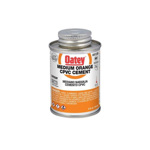 A3118-4 - 31128 OATEY CPVC Medium Body Orange Cement, 4 oz. - American Copper & Brass - OATEY S.C.S. CHEMICALS