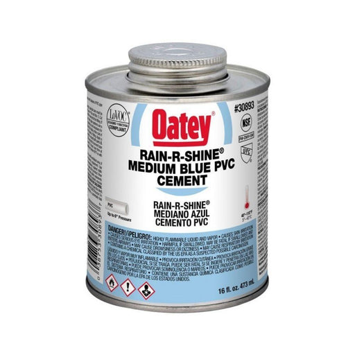 A3183-16 - 30893 OATEY PVC Rain-R-Shine® Blue Cement, 16 oz. - American Copper & Brass - OATEY S.C.S. CHEMICALS