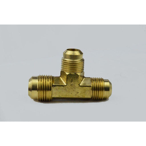 A44IIE - LT2-10106 United Brass 5/8" OD X 5/8" OD X 3/8" OD Brass Flare Tee - American Copper & Brass - UNITED BRASS MFG INC DOMESTIC BRASS FLARE FITTINGS