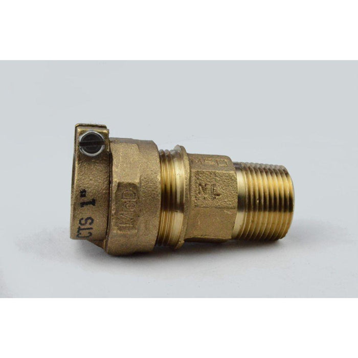 A4753-22-MK - 74753-22 A.Y. McDonald 1" Comp X 3/4" MIP MACPAK Water Service Coupling, No Lead - American Copper & Brass - A Y MCDONALD MFG CO UNDERGROUND FITTINGS