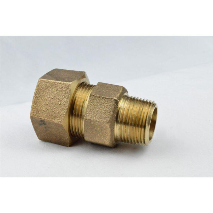 A4753T-S - 2" COMPRESSION X 2" MIP STRAIGHT ADAPTER NO LEAD - American Copper & Brass - A Y MCDONALD MFG CO UNDERGROUND FITTINGS