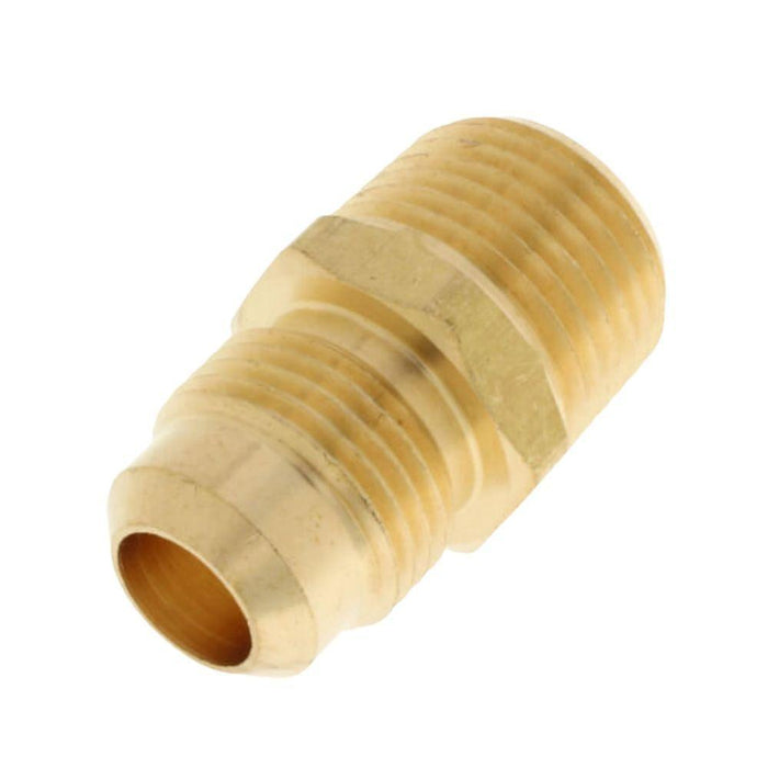 A48FF - 48-88HVY 1/2" OD Flare X 1/2" MIP Brass Connector - American Copper & Brass - ACME PARTS INC BRASS FITTINGS