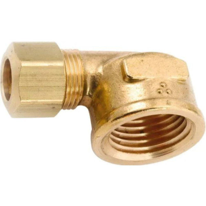 A50EC - LE3-64 United Brass 3/8" OD X 1/4" FIP Brass Elbow - American Copper & Brass - UNITED BRASS MFG INC DOMESTIC BRASS FLARE FITTINGS