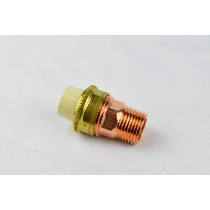 A5180 - 1/2" X 1/2" TRANSITION FITTING - American Copper & Brass - NIBCO INC CPVC FITTINGS