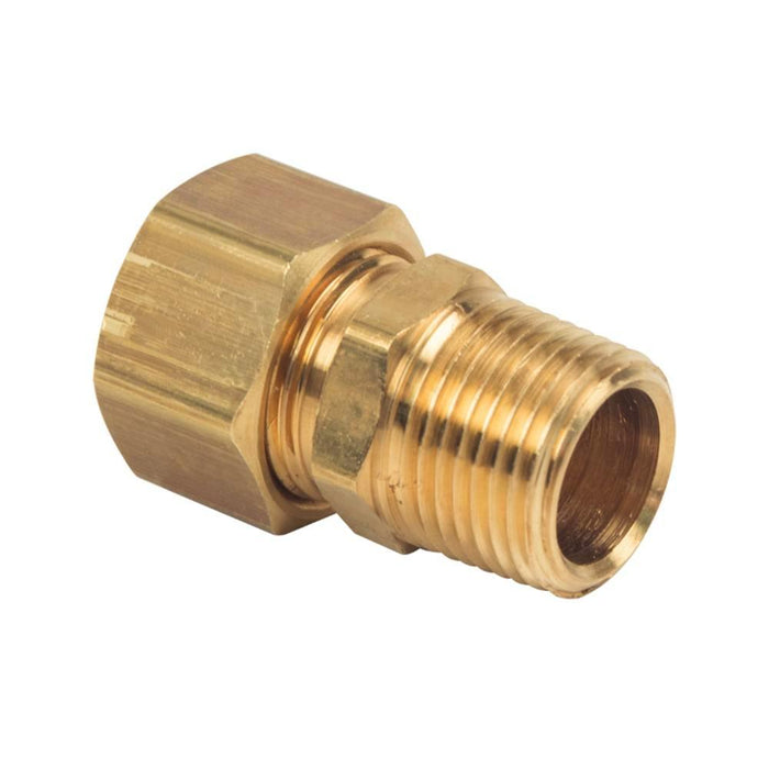 A68LK - 7/8" OD FLARE X 3/4" MIP BRASS CONNNECTOR - American Copper & Brass - MID-AMERICA FITTINGS, LLC. COMPRESSION FITTINGS