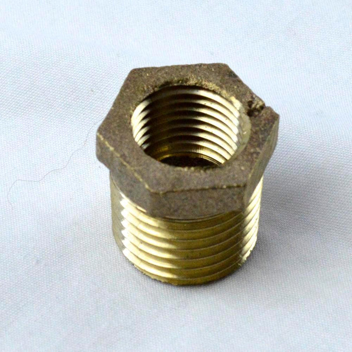 AB110FC - BRBU0121-NL Everflow 1/2" X 1/4" Hex Bushing-Cast Brass - American Copper & Brass - EVERFLOW SUPPLIES INC BRASS FITTINGS