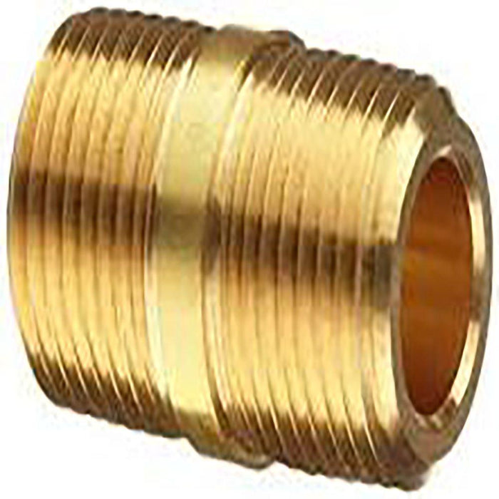 AB112M - 1" IPS CLOSE BRASS NIPPLE - American Copper & Brass - CHARMAN MFG INC BRASS NIPPLES