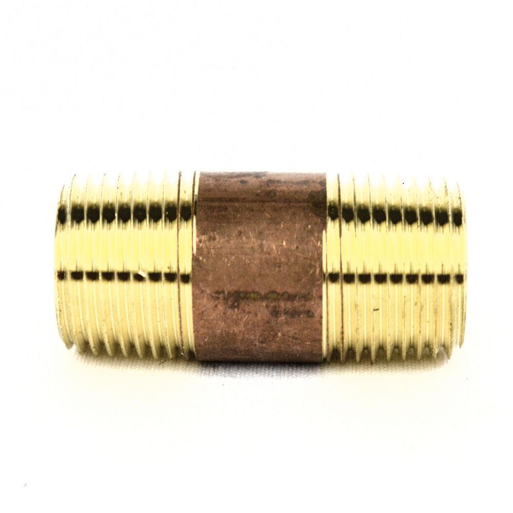 Sioux Chief 1/2 inch x 1-1/2 inch Lead-Free Brass Pipe Nipple