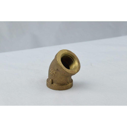 AB125M - BRFL0100-NL Everflow 1" Female Pipe Thread 45° Elbow - Cast Brass - American Copper & Brass - EVERFLOW SUPPLIES INC BRASS FITTINGS