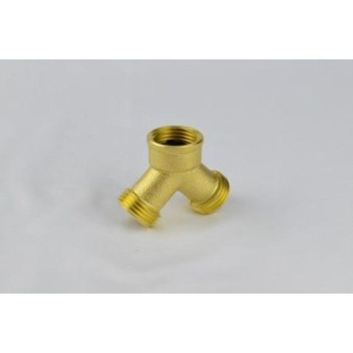 ABY-34 - 3_4" BRASS GARDEN HOSE WYE - American Copper & Brass - BYSONIN000 GARDEN HOSE AND BARBED FITTINGS