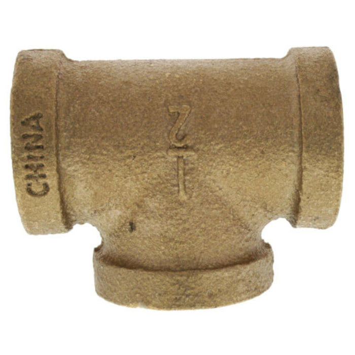 AF101F - T7-888 United Brass 1/2" Female Pipe Thread Brass Tee - Forged - American Copper & Brass - UNITED BRASS MFG INC DOMESTIC BRASS FLARE FITTINGS