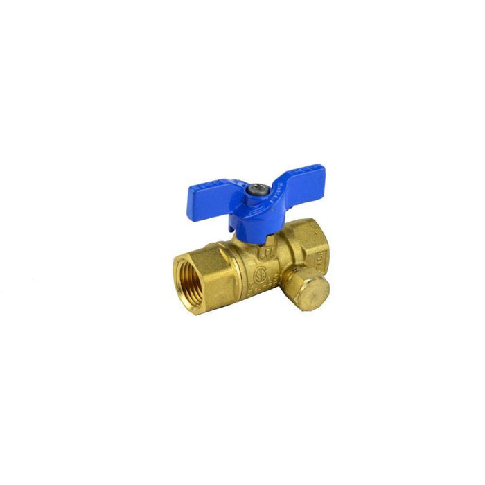 1/4" FIP JOMAR GAS BALL VALVE WITH 1/8" SIDE-TAP